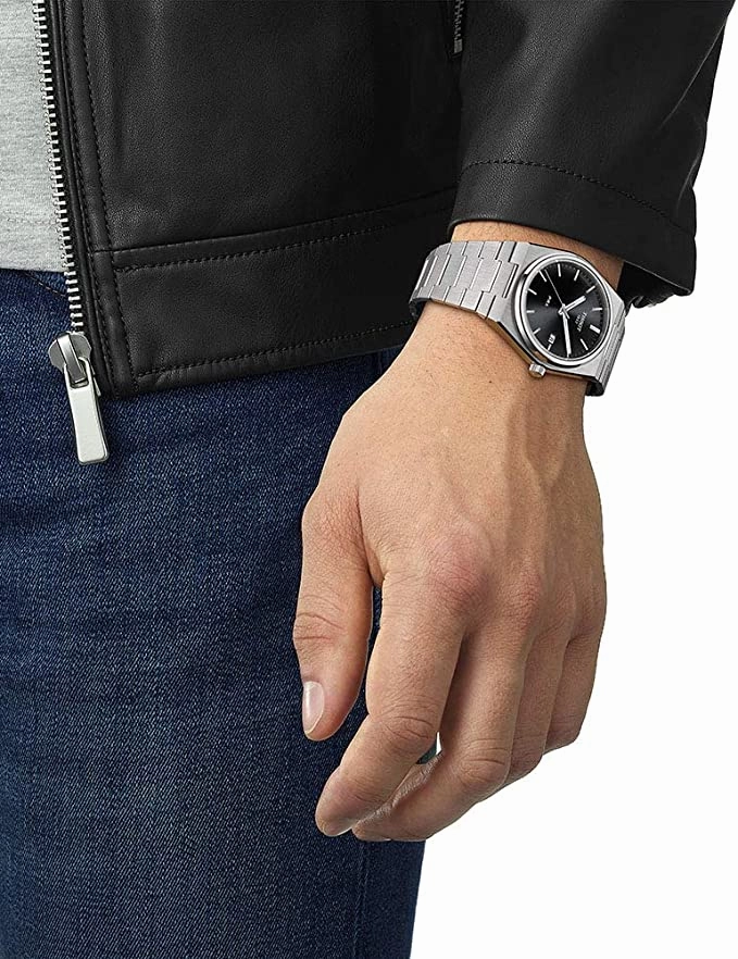    mens PRX 316L stainless steel case Dress Watch Grey T1374101105100