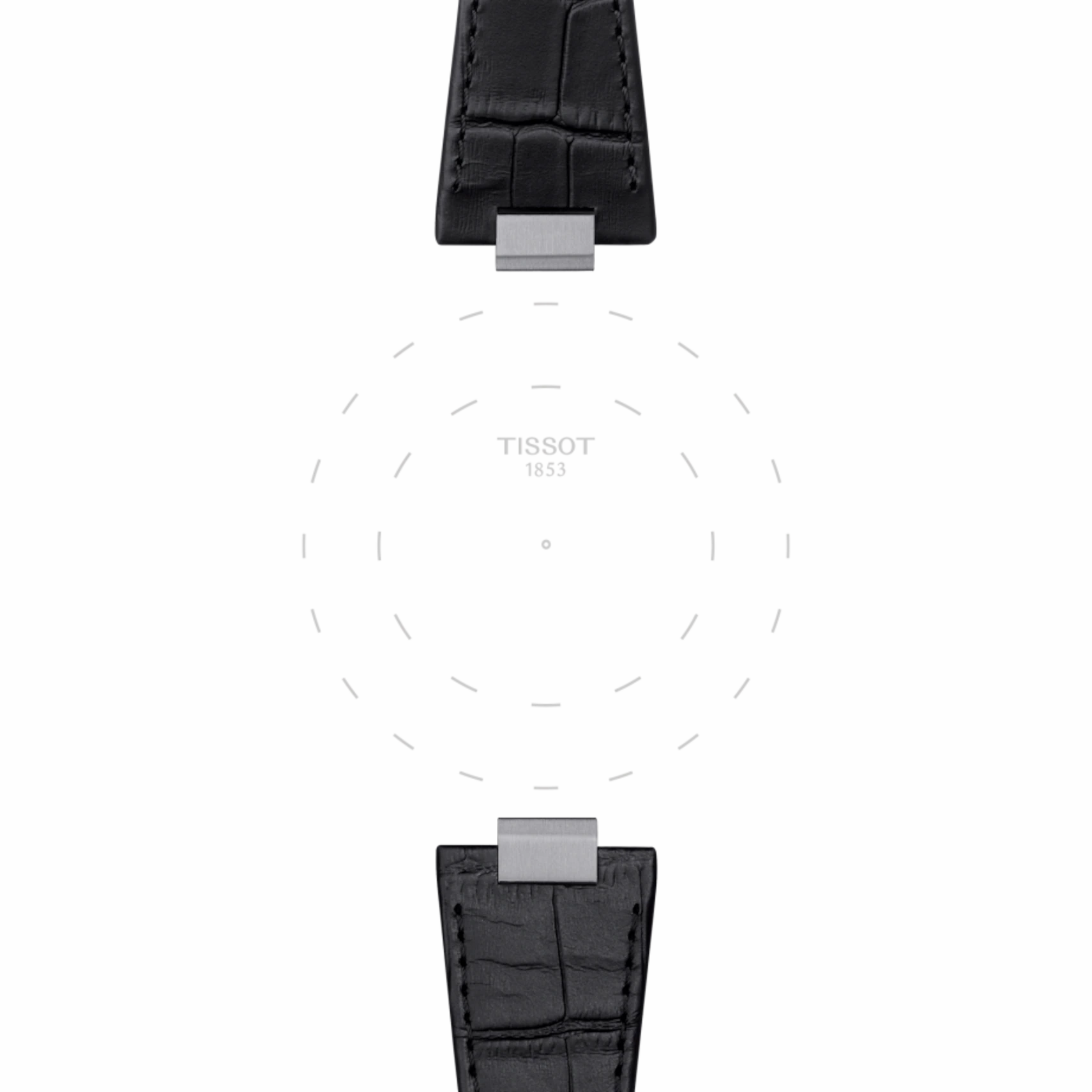    OFFICIAL BLACK PRX LEATHER STRAP WITH STEEL ENDPIECE T852047562