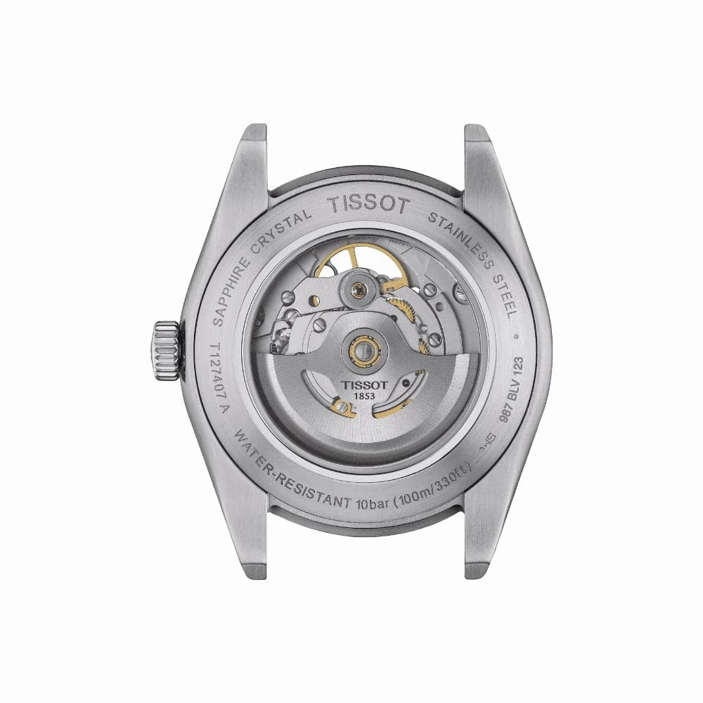    Powermatic Blue Dial Silver Stainless Steel Strap Men Watch T1274071104101