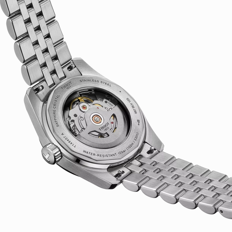    PR516 POWERMATIC 80 38mm BLACK DIAL STEEL WATCH T1494071105100