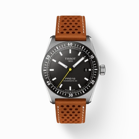    PR516 POWERMATIC 80 T1494071605100 38mm BLACK DIAL BROWN LEATHER STRAP WATCH timex watches for men,timex watches for women