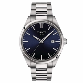    PR 100 Blue Dial Silver Stainless Steel Strap Men Watch T1504101104100 timex watches for men,timex watches for women