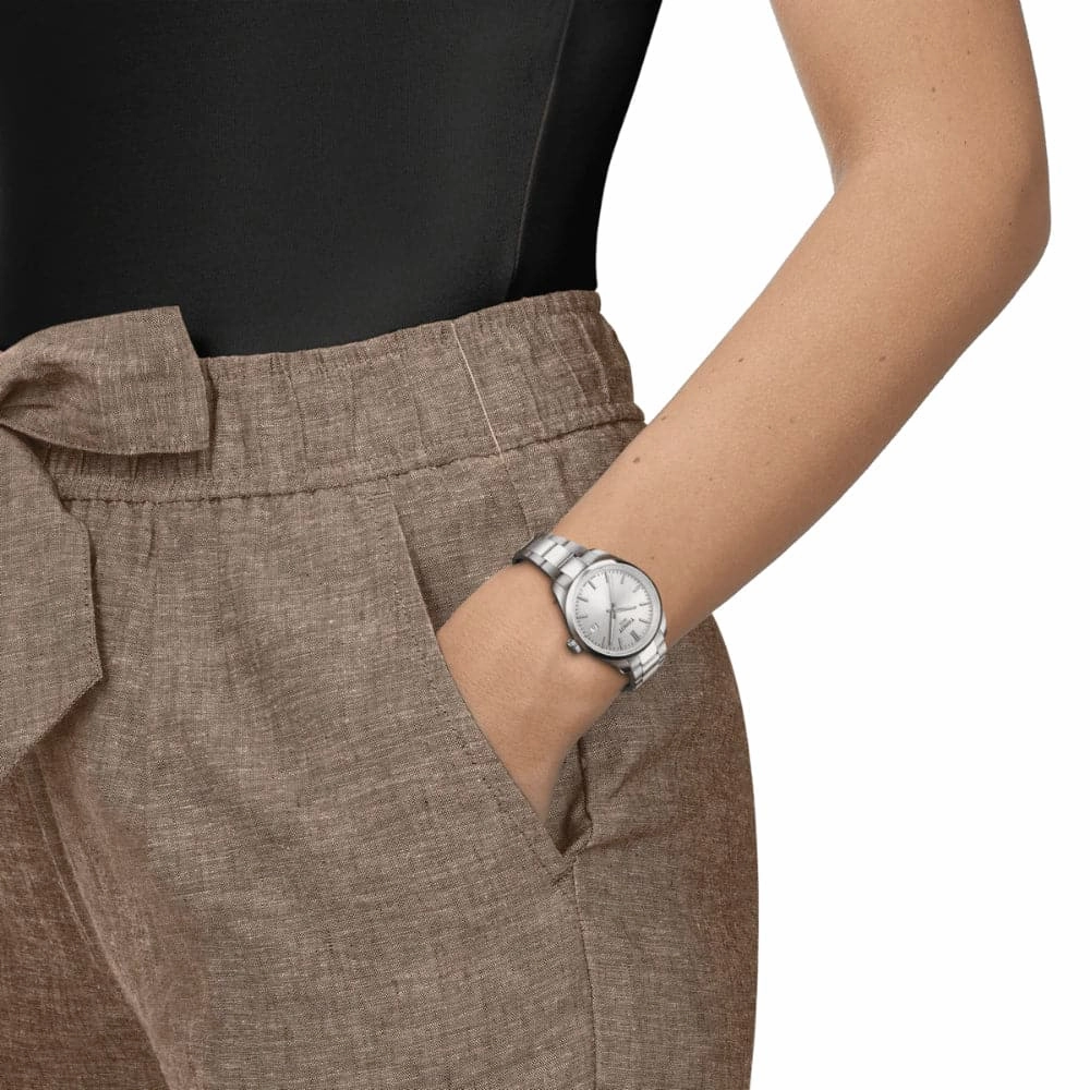    PR 100 Silver Stainless Steel Strap Women Watch T1502101103100