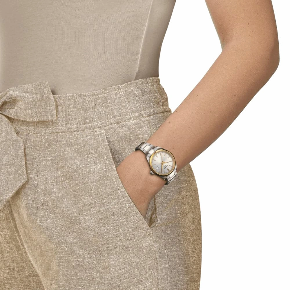    PR 100 Silver Stainless Steel Strap Women Watch T1502102103100