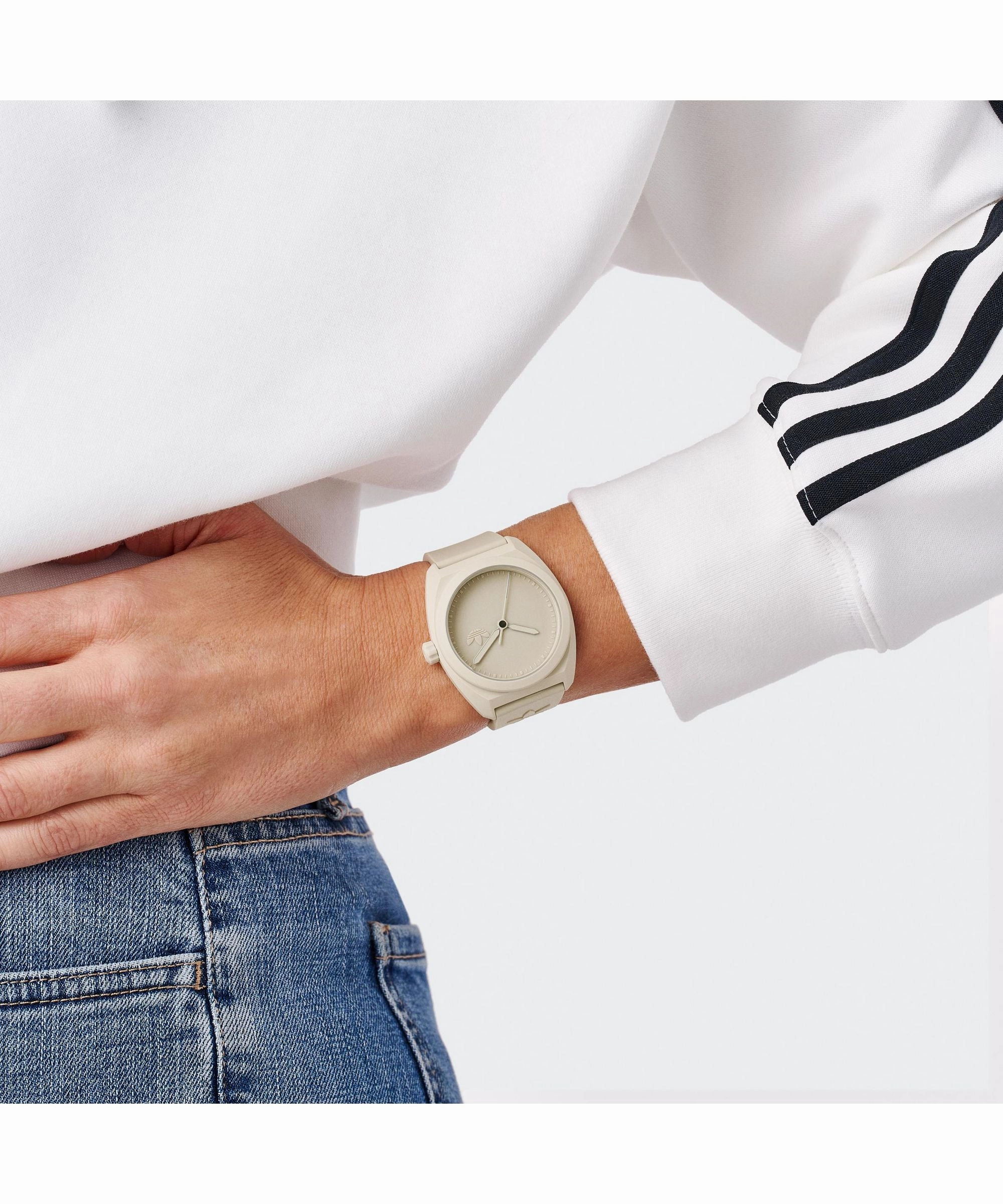    Project Three Beige Resin Strap Watch AOST24055