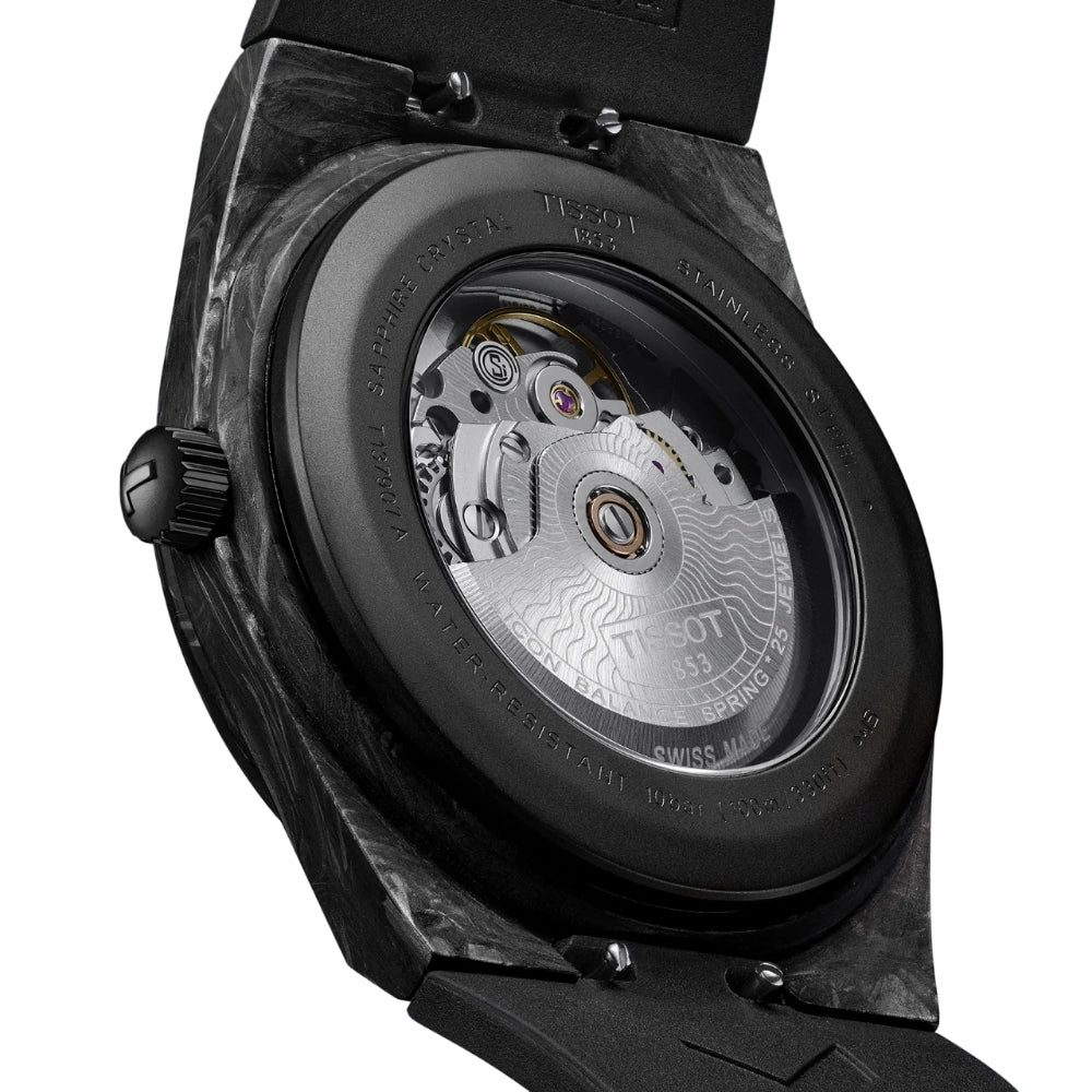    PRX Black Rubber Strap Men Watch T1379079720100