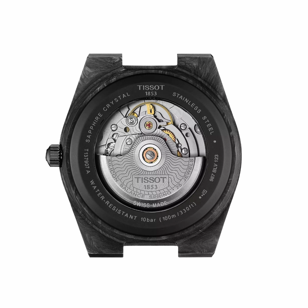    PRX Black Rubber Strap Men Watch T1379079720100