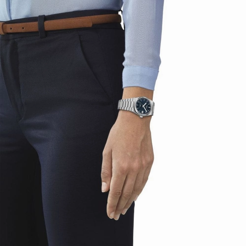    PRX Powermatic 80 Blue Dial Silver Stainless Steel Strap Men Watch T1372071104100