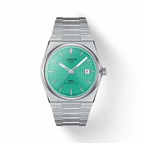    PRX Powermatic 80 Light Green Dial Stainless Steel Men's Watch T1374071109101 timex watches for men,timex watches for women