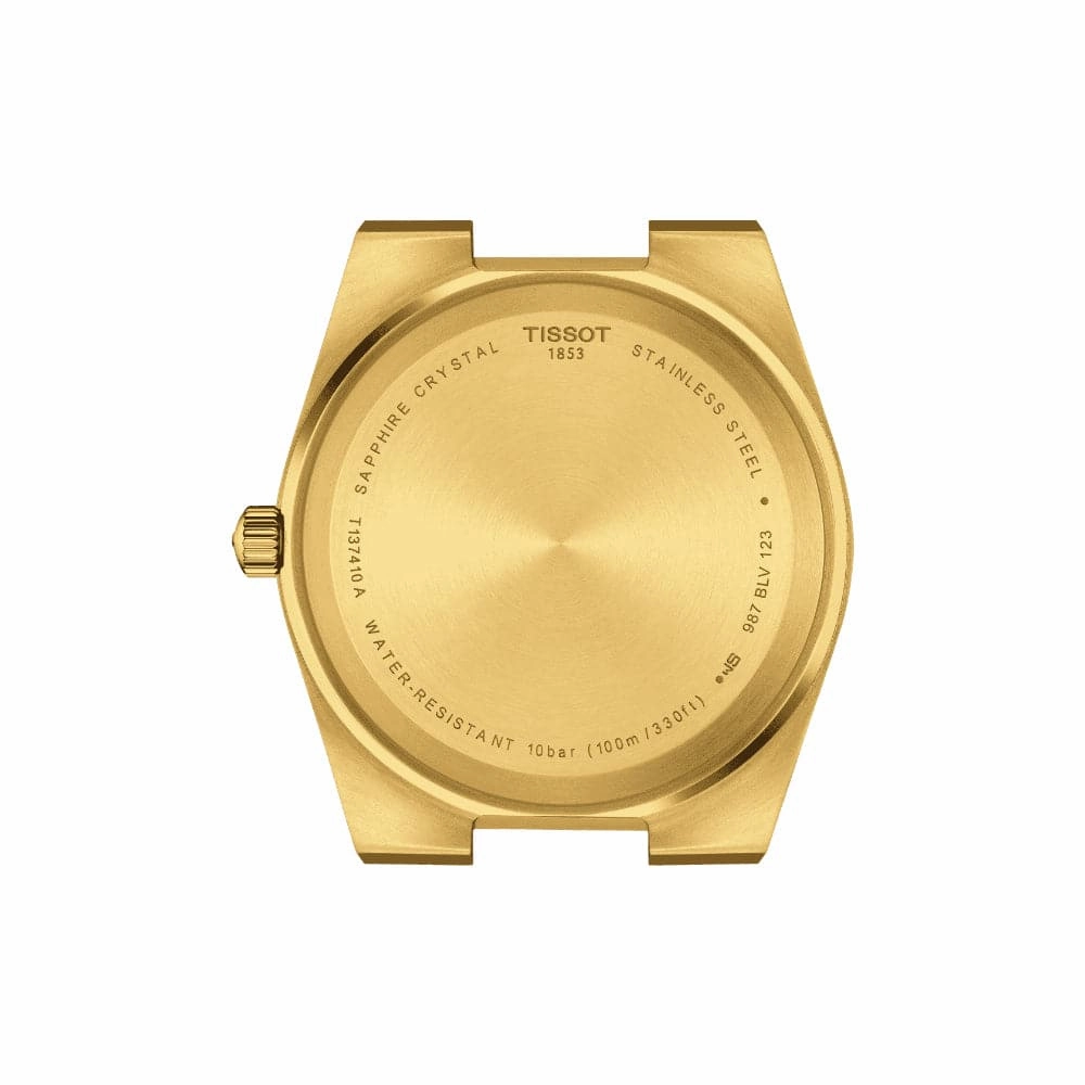    PRX T1374103302100 GOLD STAINLESS STEEL MEN WATCH