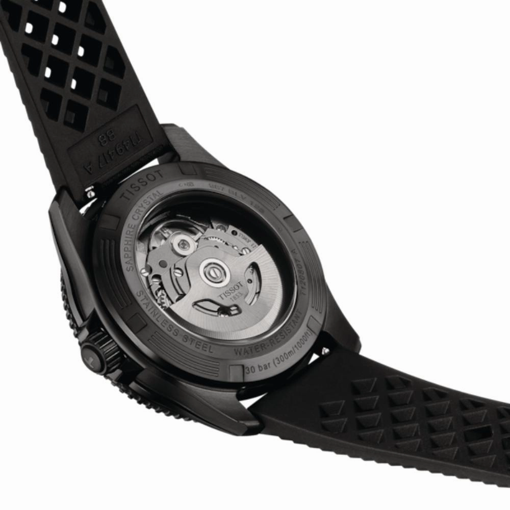    Seastar 1000 Powermatic 80 Black Rubber Strap Men's Watch T1208073704100
