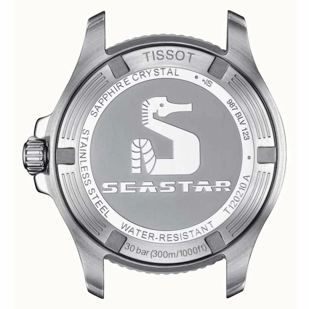    Seastar Black Dial Silver Stainless Steel Strap Men Watch T1202101105100
