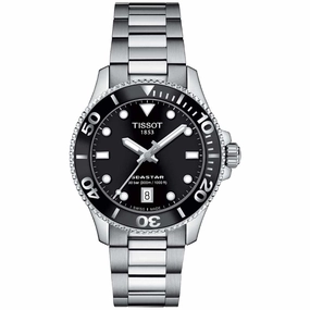    Seastar Black Dial Silver Stainless Steel Strap Men Watch T1202101105100 timex watches for men,timex watches for women