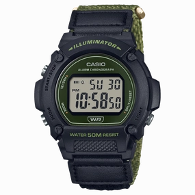   Standard Green Fabric Strap Green Dial Watch W219HB-3A 
