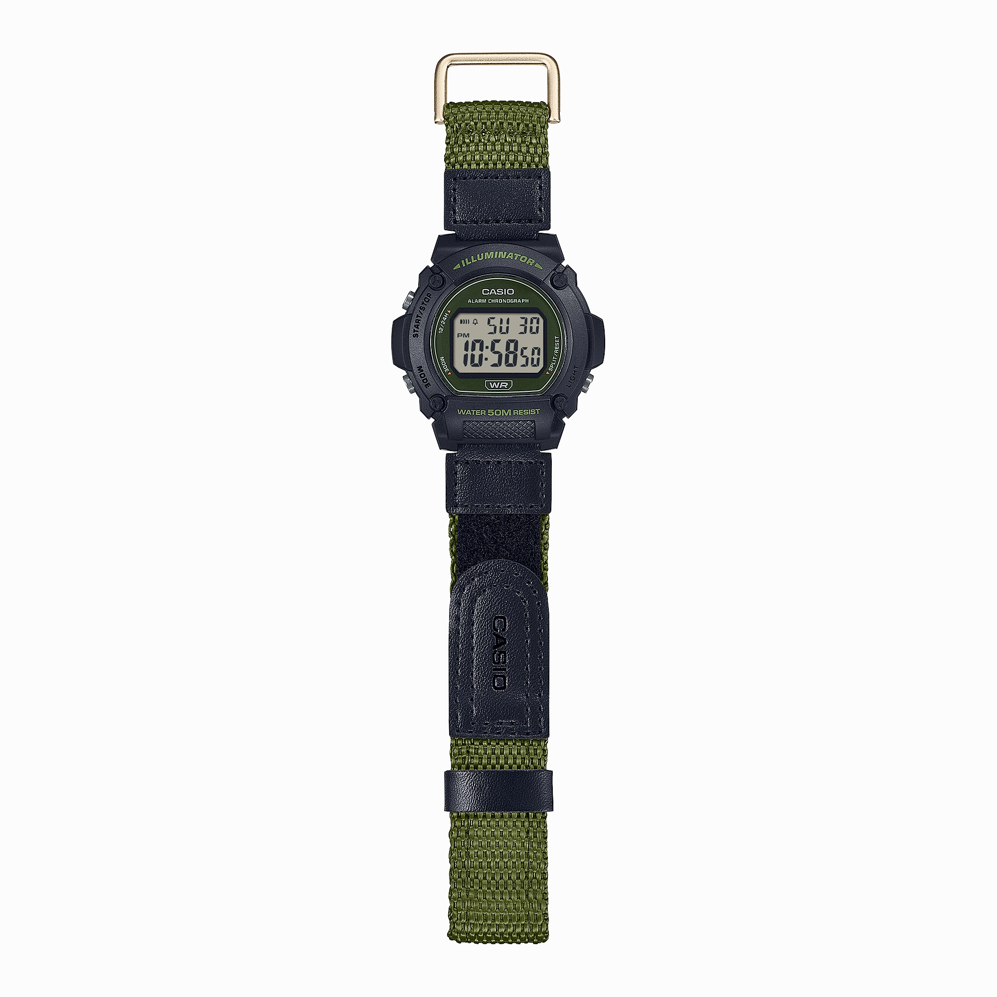    Standard Green Fabric Strap Green Dial Watch W219HB-3A