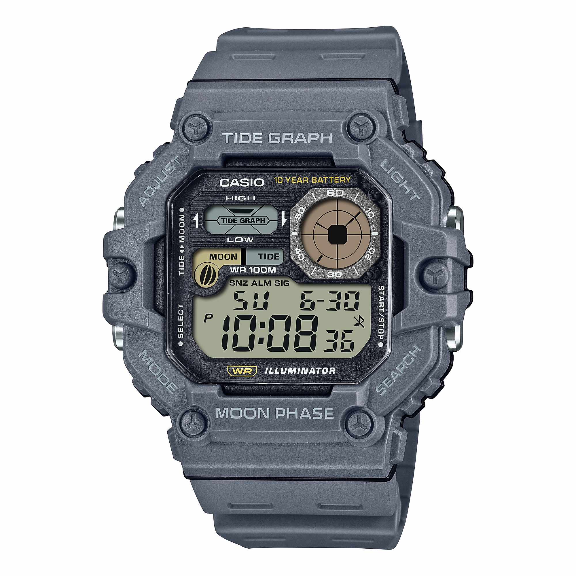    Standard Grey Resin Band Grey Dial Watch WS1700H-8A 
