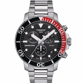    T1204171105101 SEASTAR BLACK DIAL STAINLESS STEEL MEN'S WATCH timex watches for men,timex watches for women