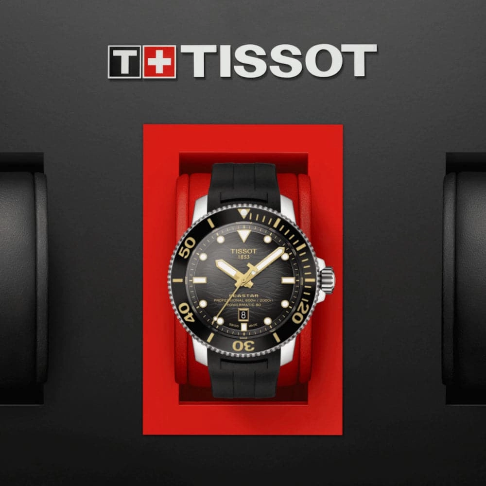    T1206071744101 BLACK RUBBER STRAP MEN WATCH