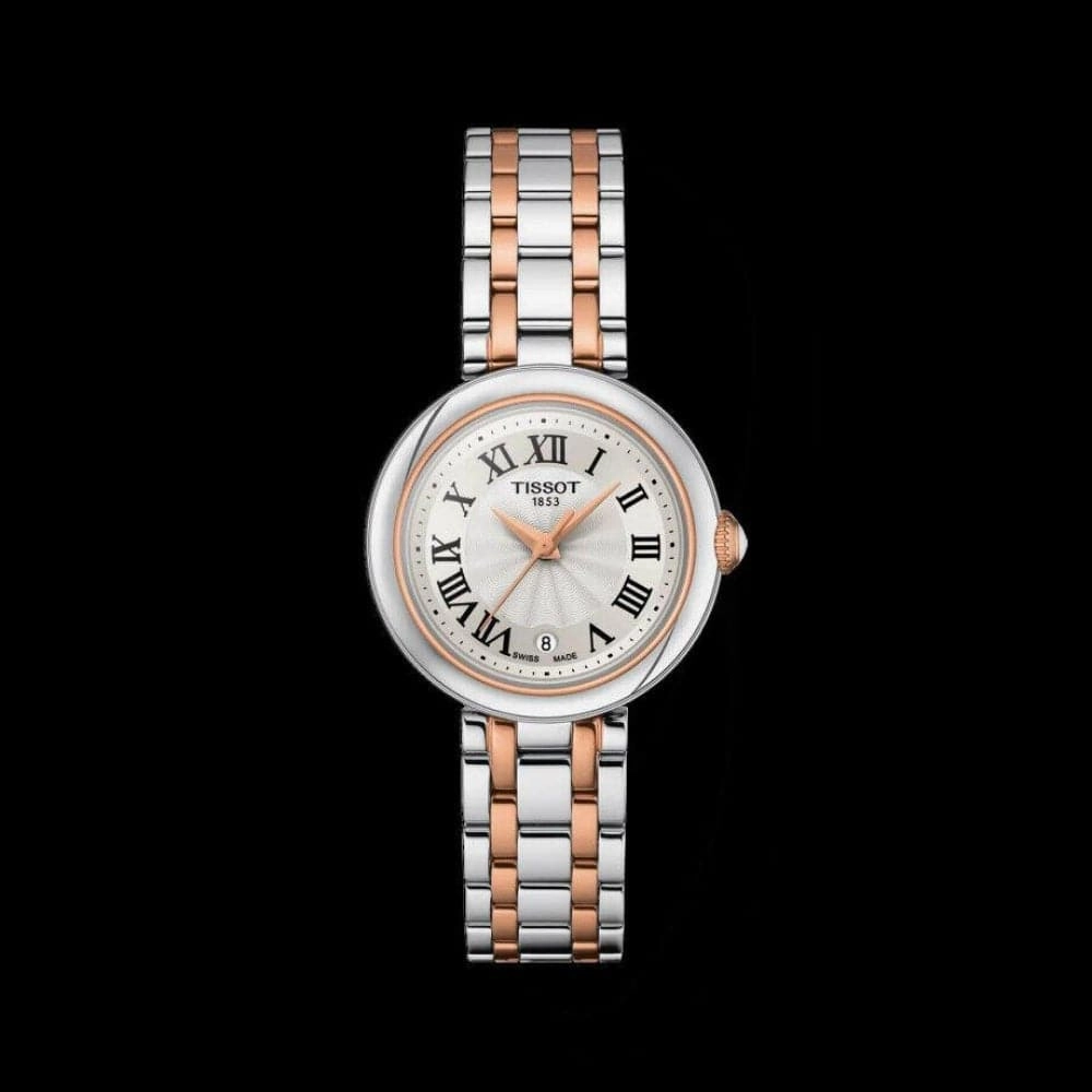    T1260102201301 BELLISIMA SMALL SILVER AND ROSE GOLD STAINLESS STEEL WOMEN'S WATCH