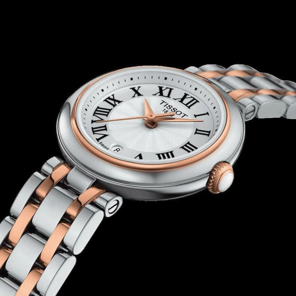    T1260102201301 BELLISIMA SMALL SILVER AND ROSE GOLD STAINLESS STEEL WOMEN'S WATCH