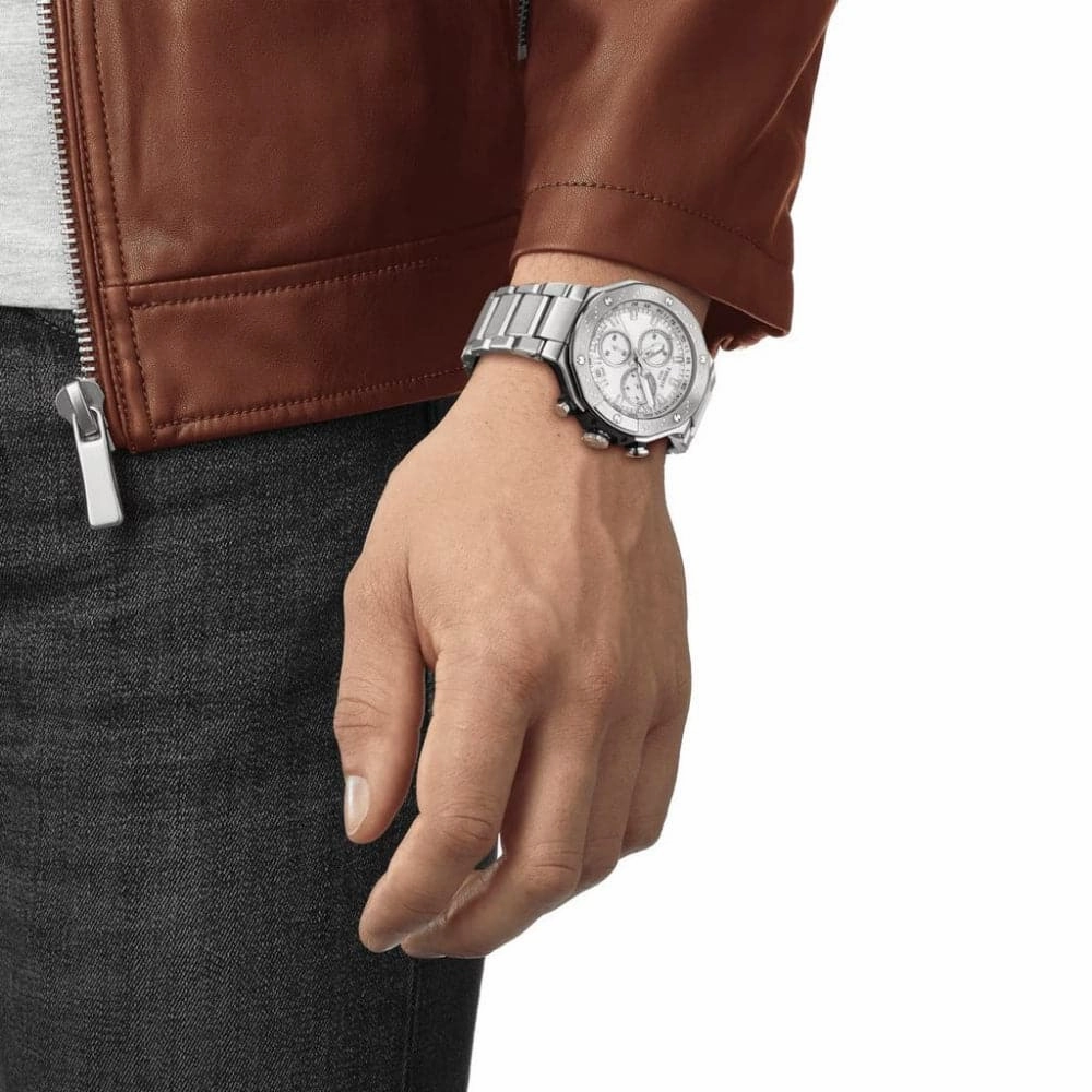    T-Race Silver Stainless Steel Strap Men Watch T1414171103100