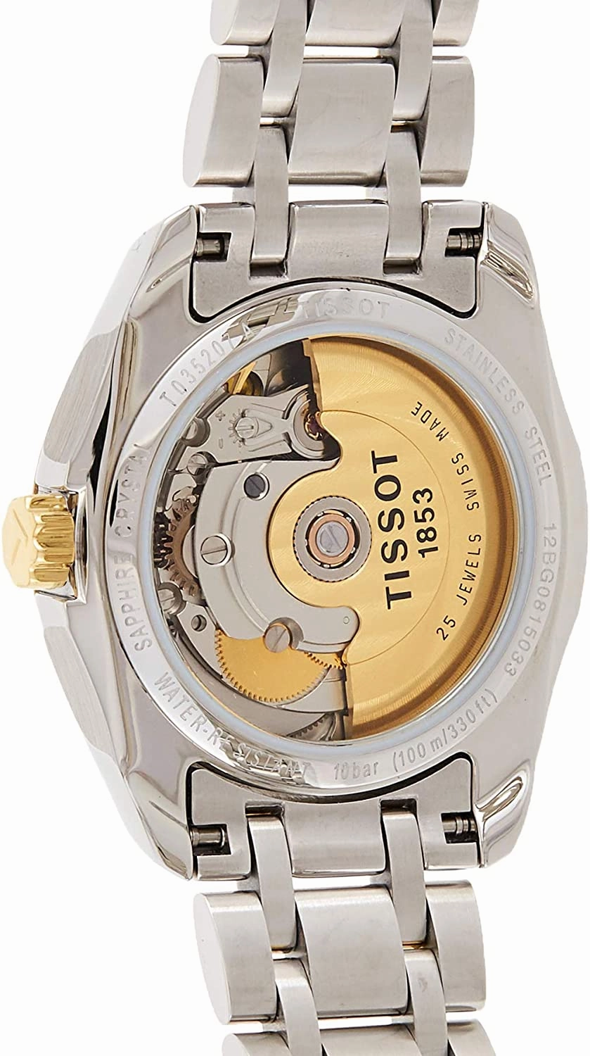    Women's Couturier 316L Stainless Steel case Swiss Automatic Watch Strap, Grey, 18 (Model: T0352072201100)