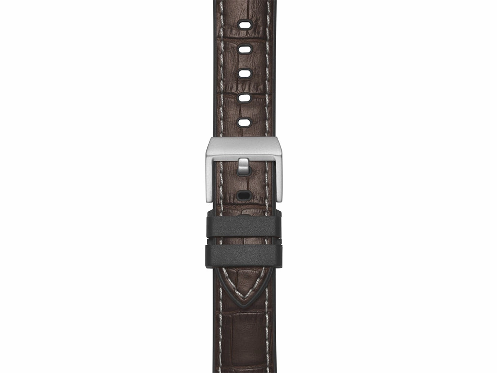 "Max Sport" Leather Rubber Strap Brown