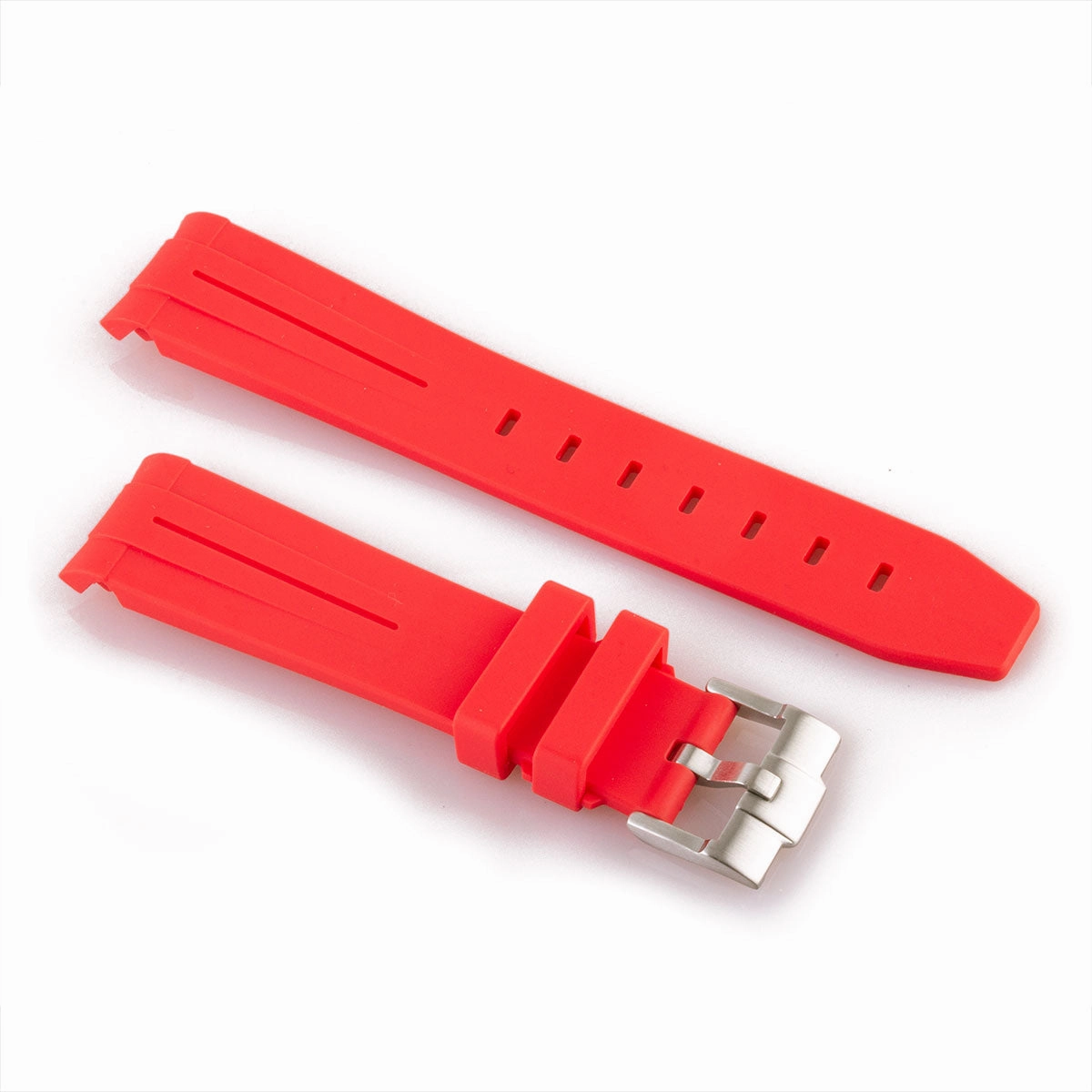 a??Rolex - FKM Rubber integrated watch band with tang buckle (black, blue, green, brown...)