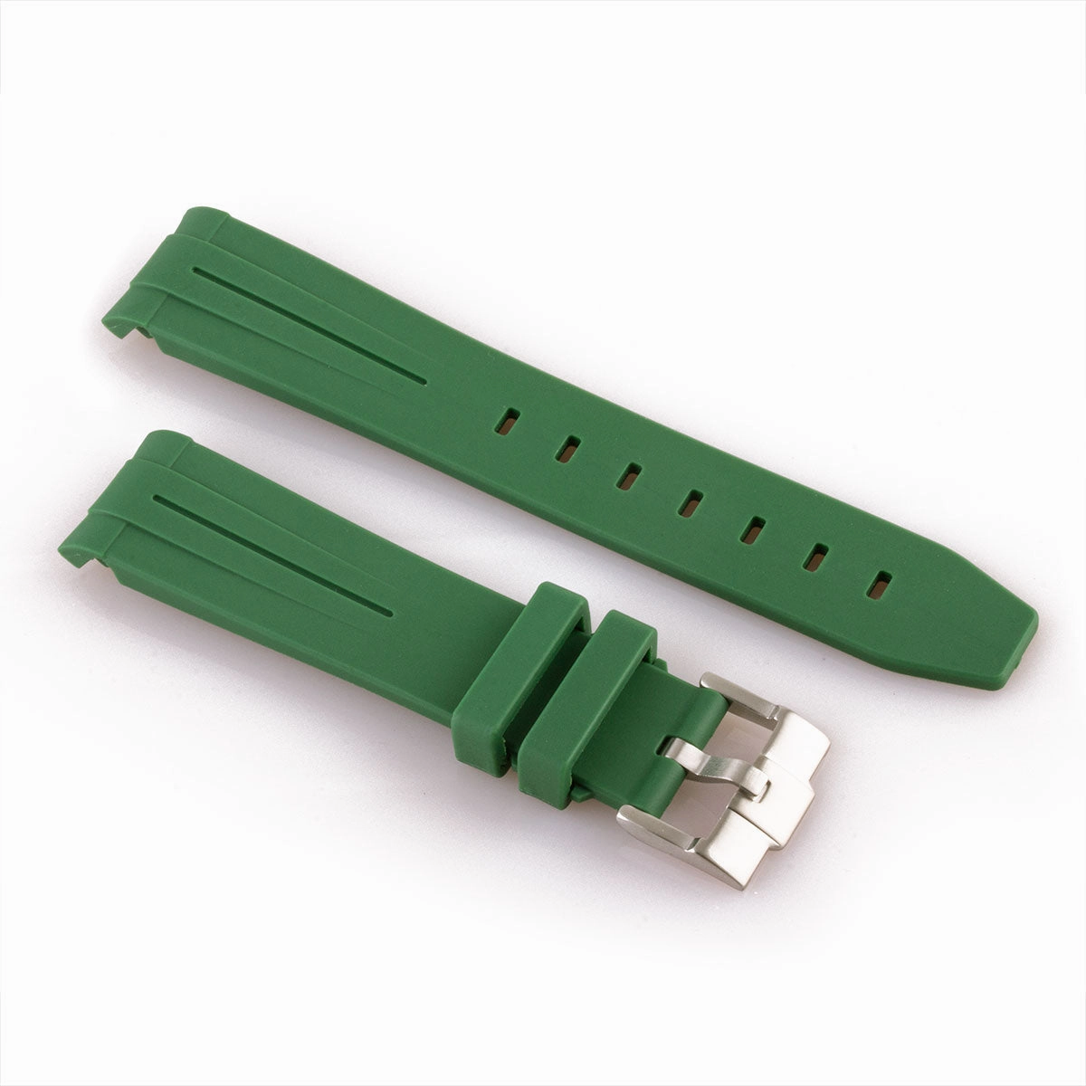 a??Rolex - FKM Rubber integrated watch band with tang buckle (black, blue, green, brown...)