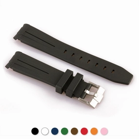 a??Rolex - FKM Rubber integrated watch band with tang buckle (black, blue, green, brown...) Luxury watch bands Limited edition watch bands