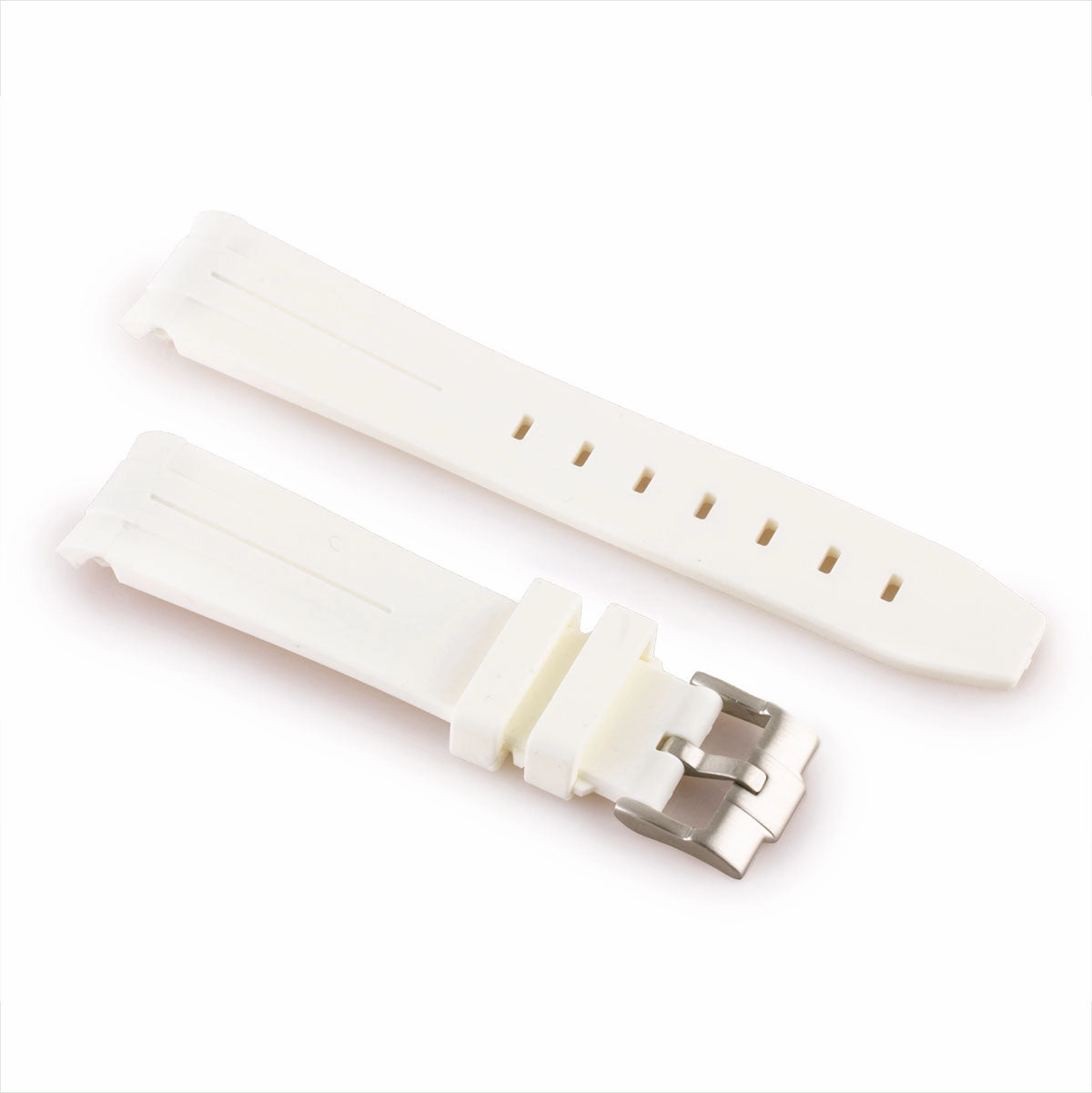 a??Rolex - FKM Rubber integrated watch band with tang buckle (black, blue, green, brown...)