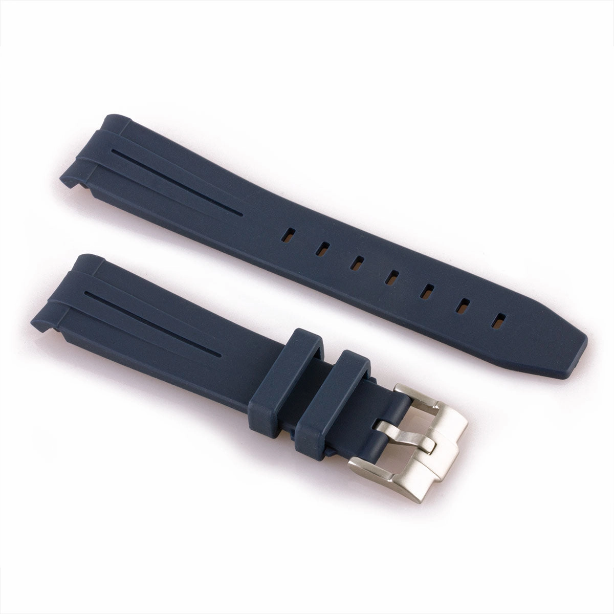 a??Rolex - FKM Rubber integrated watch band with tang buckle (black, blue, green, brown...)