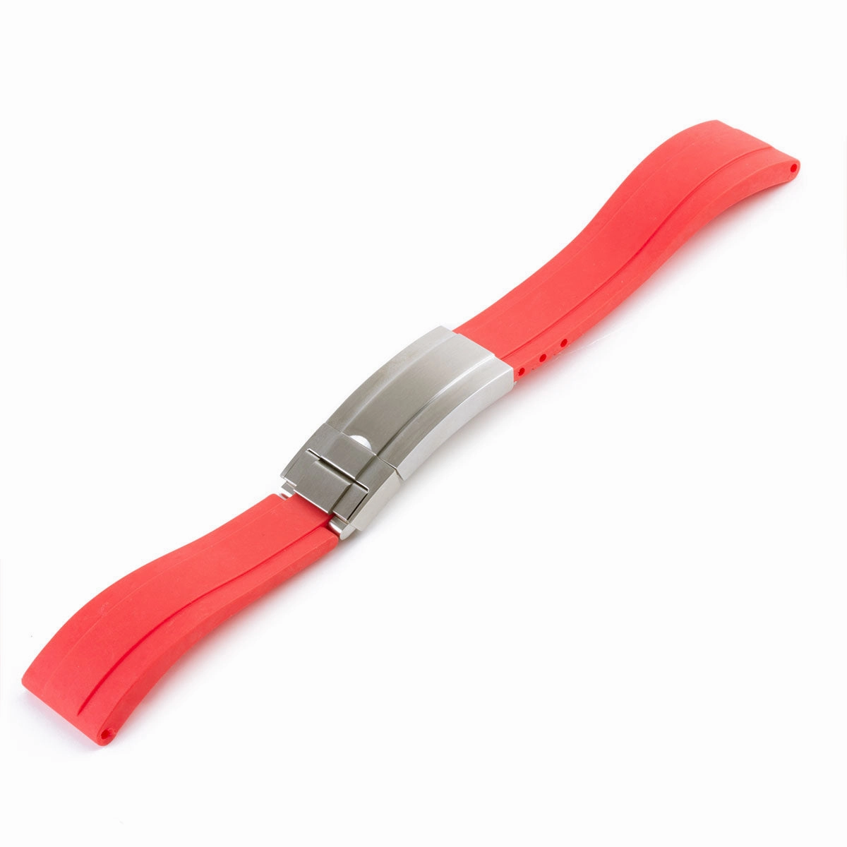 a??Rolex - Oysterflex type 20mm rubber integrated watch band (black, white, grey, blue, green, red)