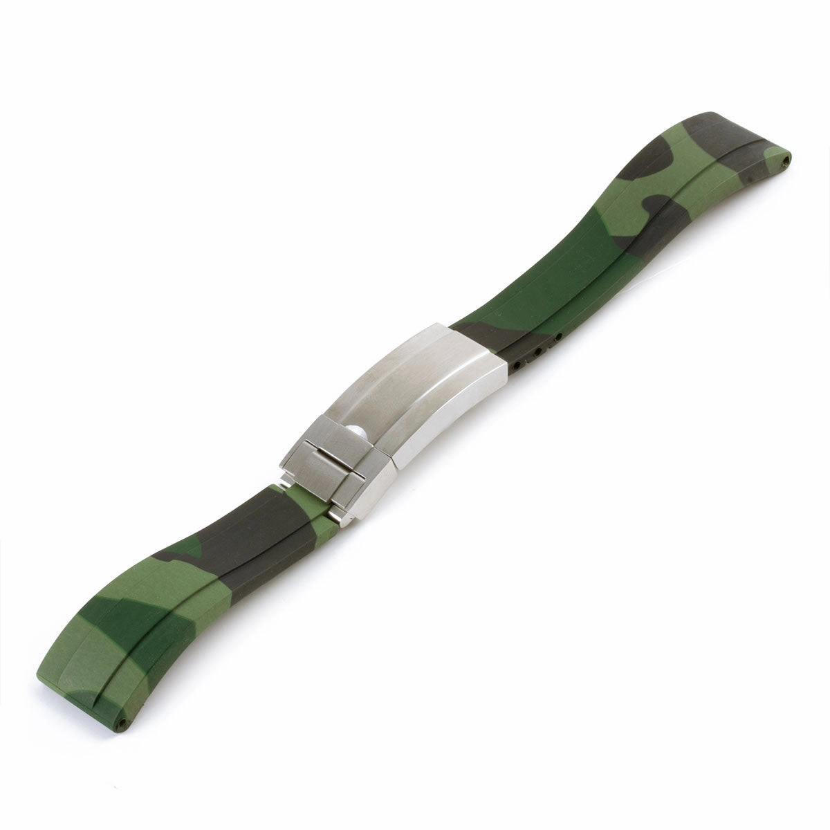 a??Rolex - Oysterflex type 20mm rubber integrated watch band (white, grey, blue, green, red)