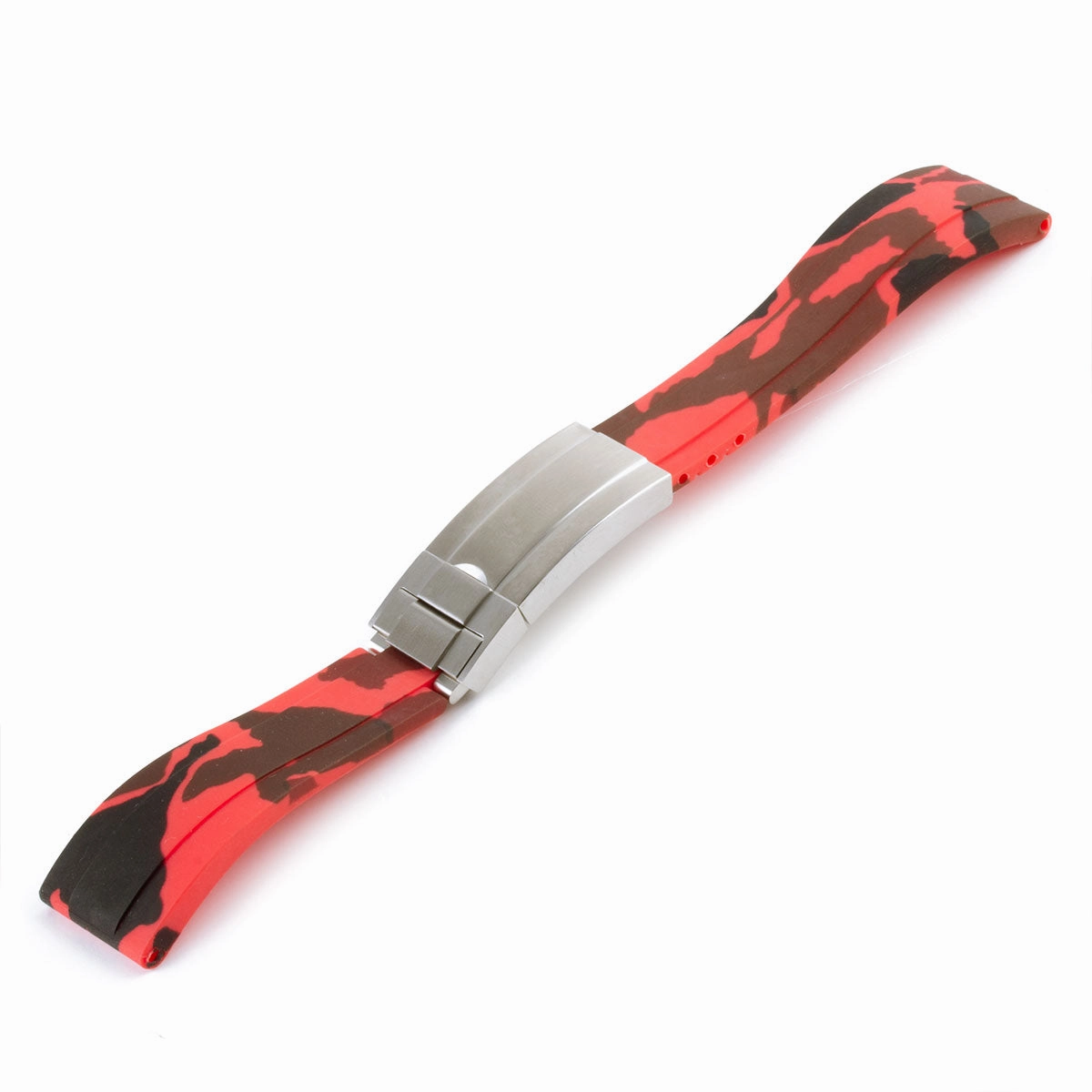 a??Rolex - Oysterflex type 20mm rubber integrated watch band (white, grey, blue, green, red)