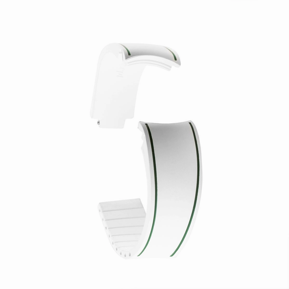 a??Rolex - "Duo" R Strap watch strap - Contrasted white rubber (red, blue, green)