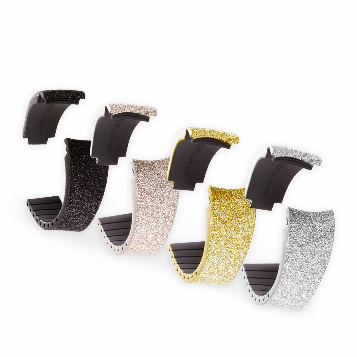 a??Rolex - R Strap leather watch band - Diamond calf (black, champagne, golden, silver) Luxury watch bands Limited edition watch bands