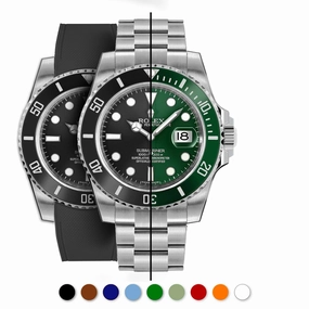 a??Rolex - R Strap Premium a?? Cordura pattern rubber watch band for ???Submariner 40mm ceramic (2010 - 2019) & Glidelock clasp. Luxury watch bands Limited edition watch bands