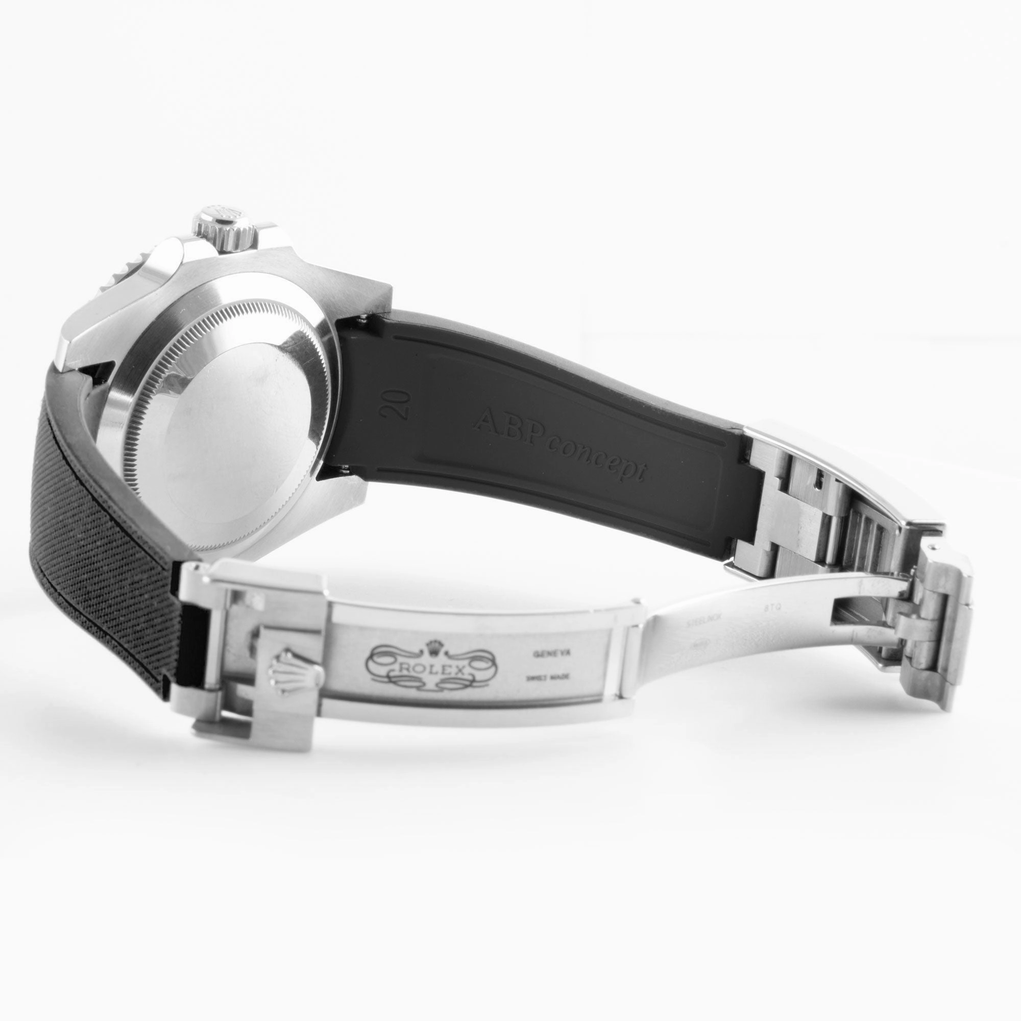 a??Rolex - R Strap Premium a?? Cordura pattern rubber watch band for ???Submariner 40mm ceramic (2010 - 2019) & Glidelock clasp.