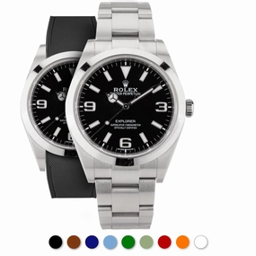 a??Rolex - R Strap Premium a?? Cordura pattern rubber watch band for Explorer I 39mm  ref. 214270& Oyster bracelet Luxury watch bands Limited edition watch bands
