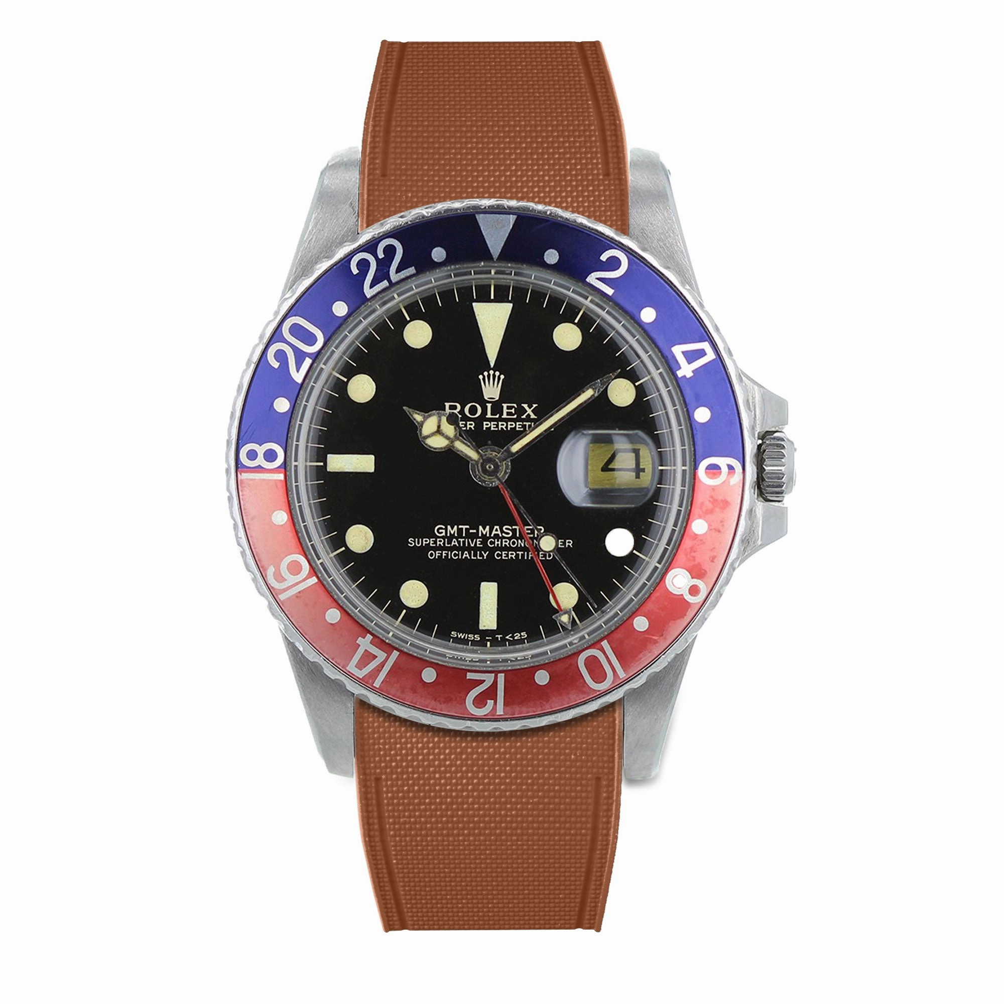a??Rolex - R Strap Premium a?? Cordura pattern rubber watch band for GMT Master & Oyster bracelet