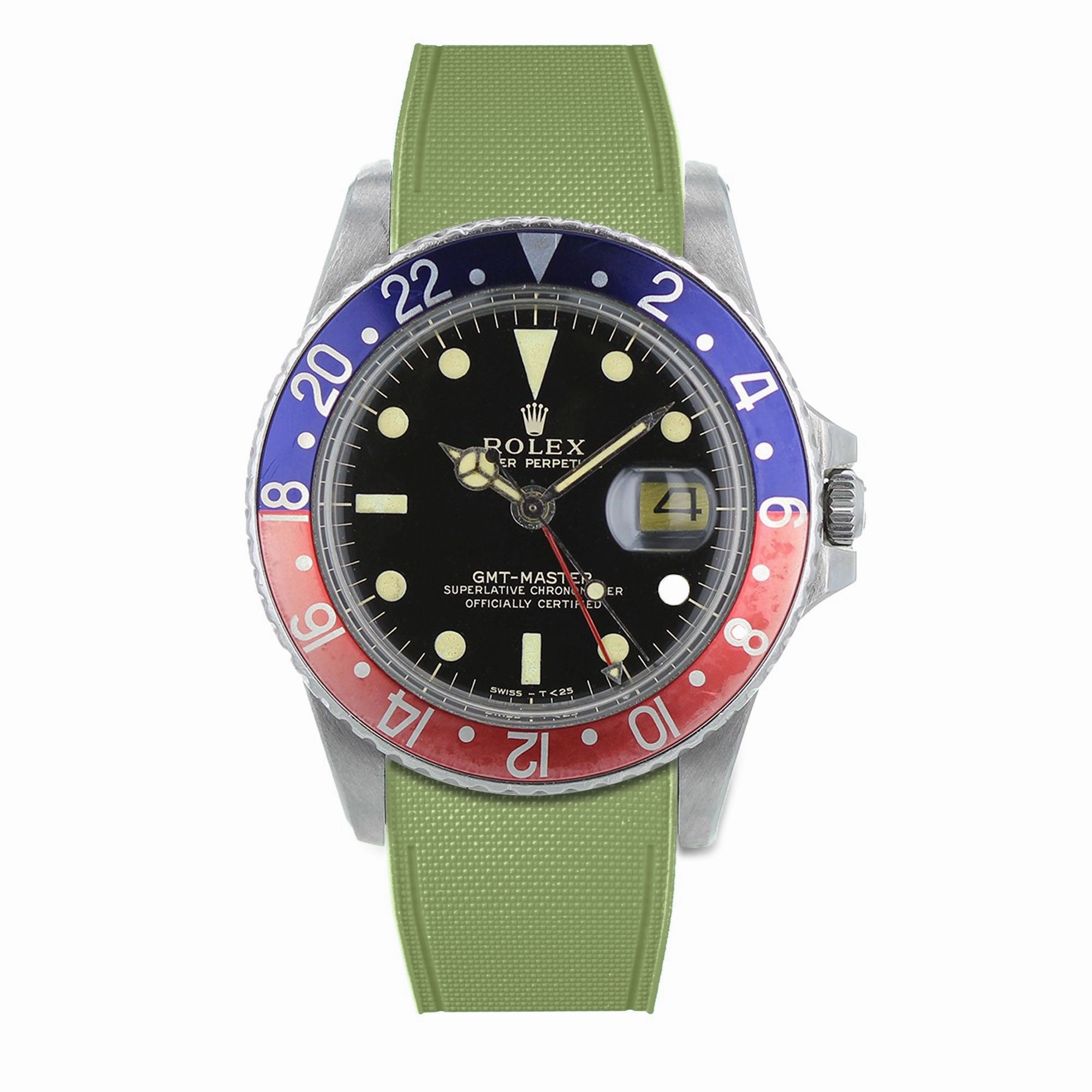a??Rolex - R Strap Premium a?? Cordura pattern rubber watch band for GMT Master & Oyster bracelet