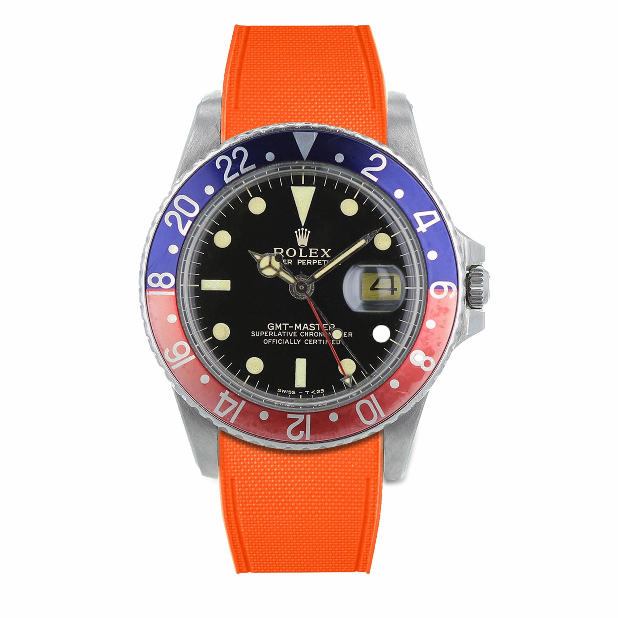 a??Rolex - R Strap Premium a?? Cordura pattern rubber watch band for GMT Master & Oyster bracelet