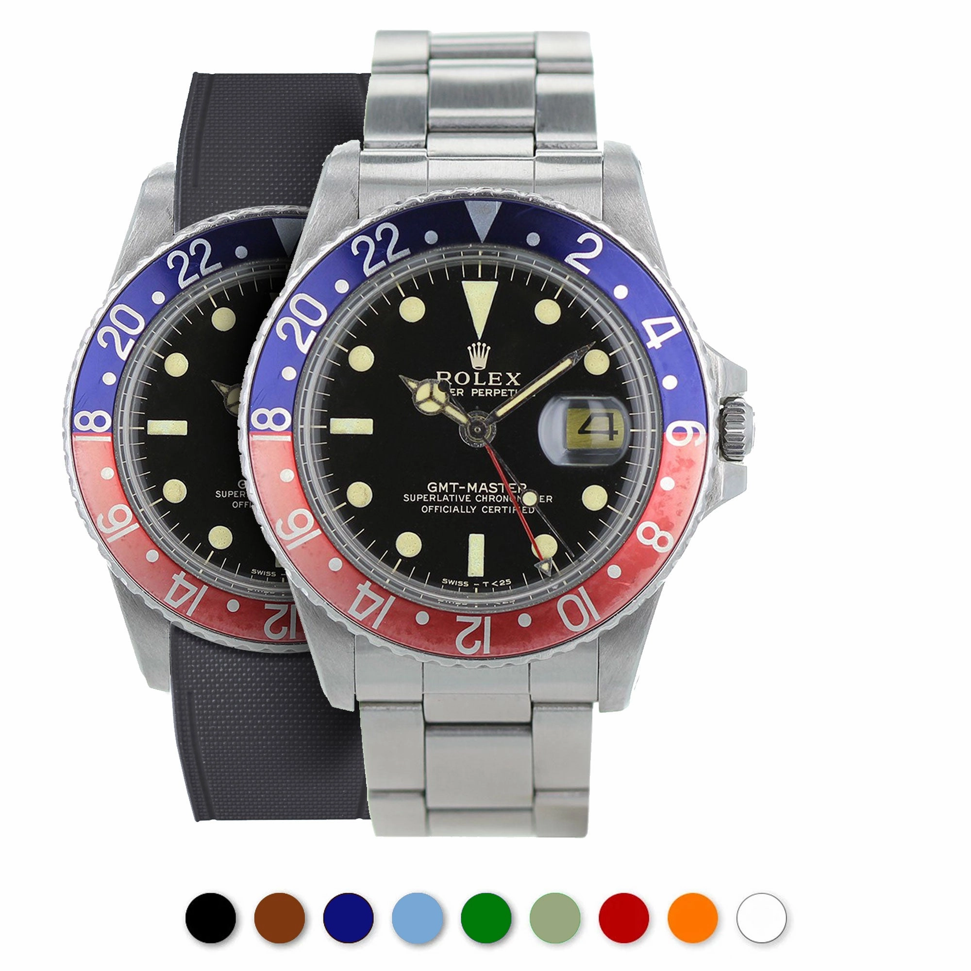 a??Rolex - R Strap Premium a?? Cordura pattern rubber watch band for GMT Master & Oyster bracelet Luxury watch bands Limited edition watch bands