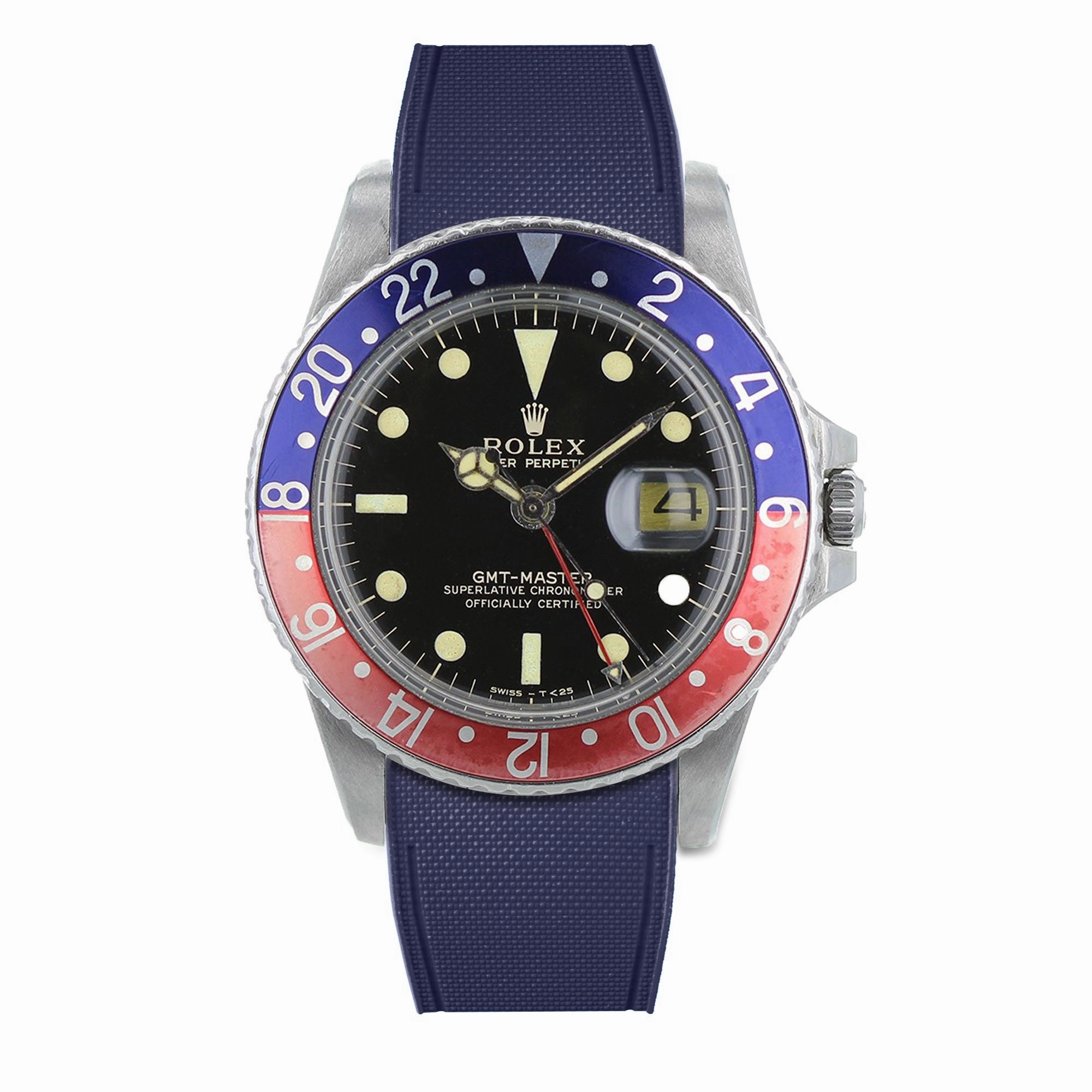 a??Rolex - R Strap Premium a?? Cordura pattern rubber watch band for GMT Master & Oyster bracelet