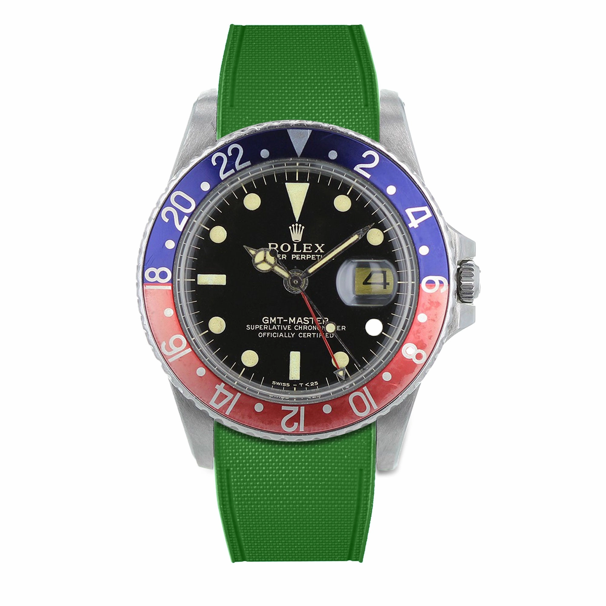 a??Rolex - R Strap Premium a?? Cordura pattern rubber watch band for GMT Master & Oyster bracelet
