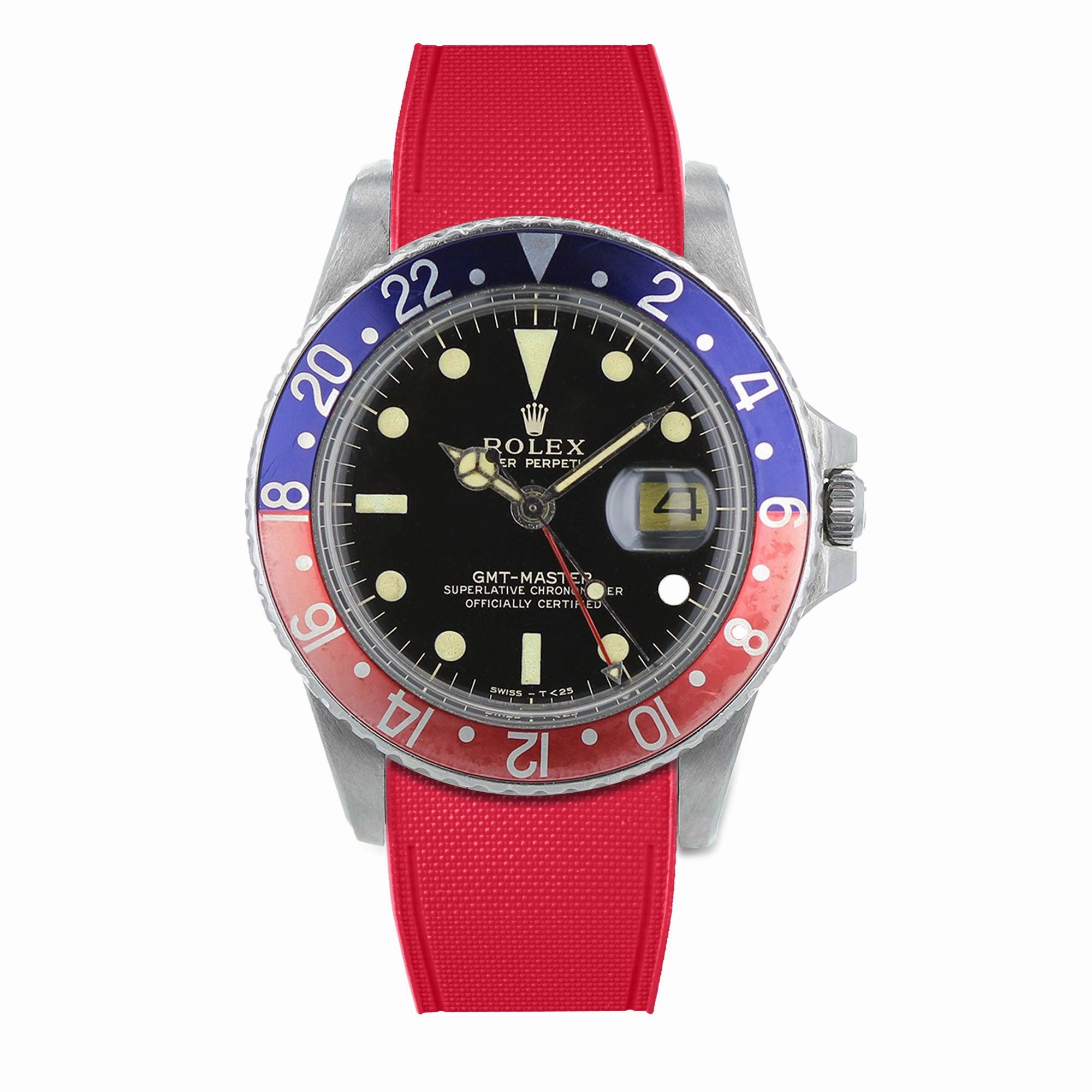 a??Rolex - R Strap Premium a?? Cordura pattern rubber watch band for GMT Master & Oyster bracelet