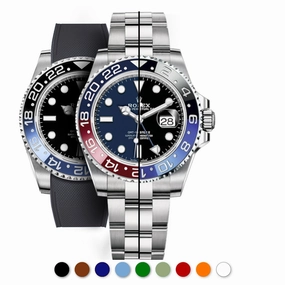 a??Rolex - R Strap Premium a?? Cordura pattern rubber watch band for GMT Master II ceramic & Oyster bracelet Luxury watch bands Limited edition watch bands