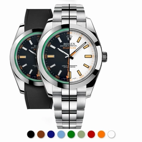 a??Rolex - R Strap Premium a?? Cordura pattern rubber watch band for Milgauss 40mm & Oyster bracelet Luxury watch bands Limited edition watch bands