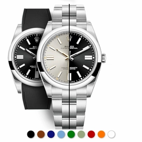 a??Rolex - R Strap Premium a?? Cordura pattern rubber watch band for Oyster Perpetual 41mm Luxury watch bands Limited edition watch bands
